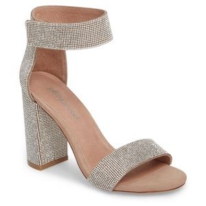 Jeffrey Campbell Lindsay JS Sandal Nude Suede Champagne Size 10